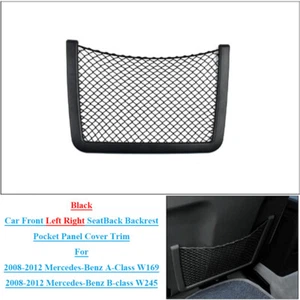 For Benz A/BClass W169 W245 08-12 Front Seat Backrest Storage Pocket Cover Black - Picture 1 of 6