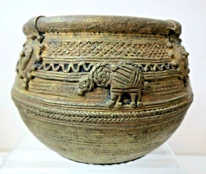 Antique Tribal Handmade Dhorkra Bronze Grain Measuring Bowl Lost Wax Casting - Picture 1 of 12