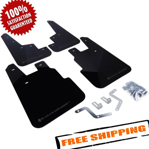 Rally Armor MF28-UR-BLK/GRY Black/Grey UR Mud Flaps for 14-18 Subaru Forester - Imagem 1 de 4