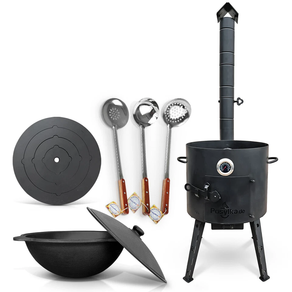 Gusseisen Kazan 12 L Kasan Herdplatte Feuerofen Utschak Ø 40 cm. Учак Учаг Uchag - Bild 1 von 1