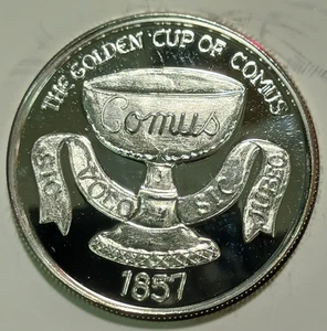 Comus 2004 .999 Fine Silver Theme New Orleans Mardi Gras Krewe Doubloon Token C - Picture 1 of 2
