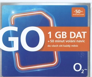 O2 Czeska Karta SIM BEZ REJESTRACJI 50Kč 1GB UE - Zdjęcie 1 z 5