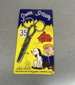 Ja-Son Jason Children's School Scissors Vintage NOS Made USA - Picture 1 of 3
