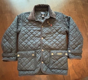 Polo Ralph Lauren Boys Puffer Coat Button 8 Small Youth Boys Navy Blue - Picture 1 of 7