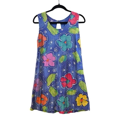 VTG  90’s Jams World Tank Minidress  Rare Floret  Print, Made in Hawaii  S - Image 1 of 4