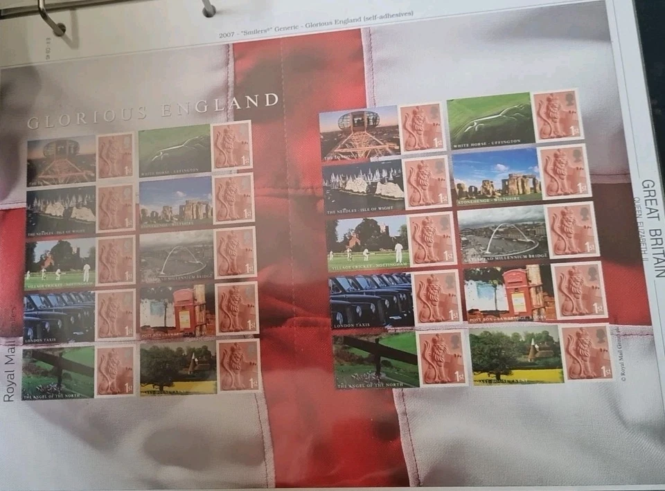 GB - 2007 - Royal Mail Smiler Sheet "Glorious England" - LS37 - MNH - Image 1 of 1