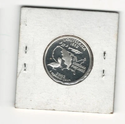 2002-S LOUISIANA CAMEO PROOF QUARTER 90% SILVER SHIPPING .99 - Image 1 of 2