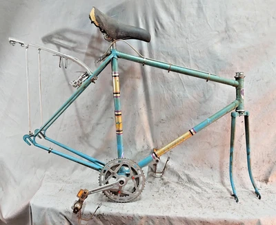 1975 Turin Chicago Vintage Rennrad Rahmenset 58cm Large Lugged Steel French 27" - Bild 1 von 4