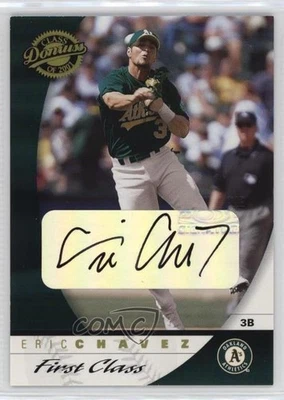 2001 Donruss Class Of 2001 First Class Auto /100 Eric Chavez #21 Auto - Image 1 of 2