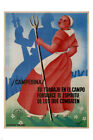 PEASANT you work in the FIELD poster by FERGUI spain 1938 20x30 Propaganda