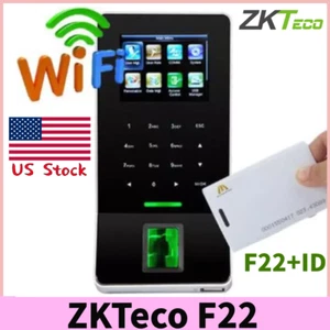 Zkteco F22 TCP/IP Fingerprint Time Clock & Access Control with EM ID Card WIFI - Picture 1 of 14