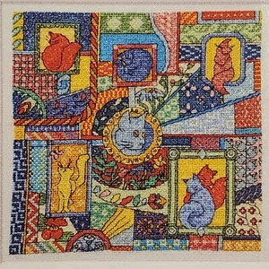 Abstract Colorful Cat Cats World of Cross Stitch patten plus Islam Ramadan - Picture 1 of 5