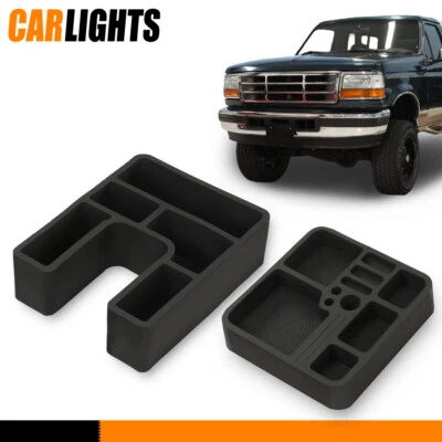 2× Floor Console Organizer Inserts Fit For Ford Bronco 1978-96 F-150 F-250 F-350 - Image 1 of 4