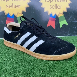 2017 Adidas Originals Hamburg SPZL Black/White Men,s Trainers Size UK 9 - Picture 1 of 10