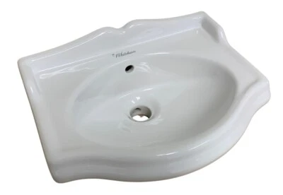 Fregadero de baño montado en la pared Whitehaus AR035 China 14-3/4" - blanco Foto 1 de 3