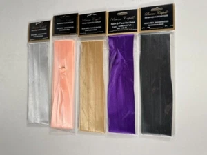 Bruno Capelo Para hombres 3 Pliegues Sombrero Banda 2 Ganchos de Extremo Surtidos Colores Premium Satinado - Imagen 1 de 11