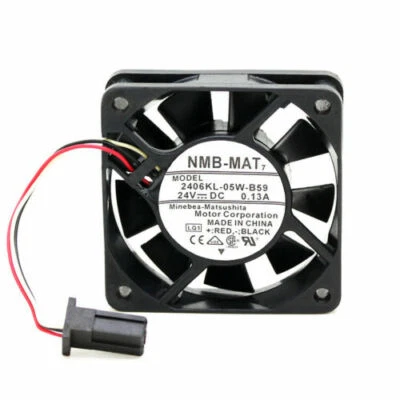 1 PCS New NMB 2406KL-05W-B59 Fan 24V 0.13A 60*60*15 3-pin - Image 1 of 2
