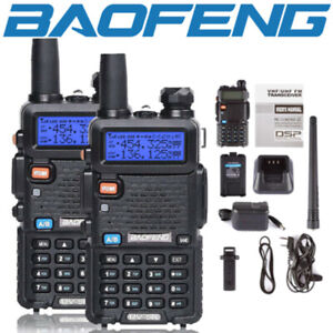 2X BAOFENG UV-5R VHF UHF DWUPASMOWE WALKIE TALKIE DALEKI ZASIĘG FM DWUKIERUNKOWE RADIO SZYNOWE