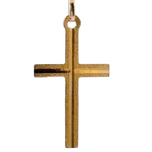 MILOR ITALY 18K Yellow Gold Cross Pendant - J453 - Picture 1 of 9