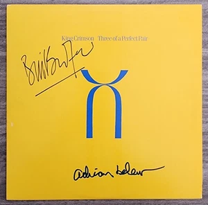 Bill Bruford & Adrian Belew Signed King Crimson Vinyl Record Album LEGENDS RAD - Picture 1 of 1