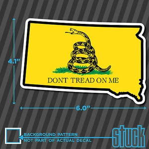 South Dakota Don't Tread On Me - 6.0"x4.1" - printed vinyl decal sticker garsden - Picture 1 of 1