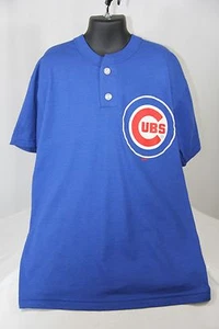 MLB Chicago Cubs Button Graphic T Shirt Short Sleeve Youth Large - Picture 1 of 8