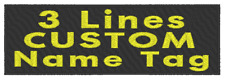 12" x 3" Inches Custom Name Tag ID Iron-On Sew Patch 3 Lines Yellow Glow In Dark