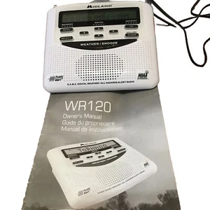 Midland WR-120 Emergency Weather Radio Alarm Clock Early Warning Voice Alert - Picture 1 of 10
