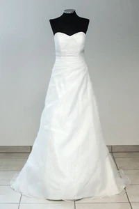 Très Chic Brautkleid 'JK1712 L.CAF' Organza Spitze A-Linie creme ivory - Bild 1 von 3