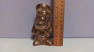 Messing massiv Hund Hut Figur Wohndeko Büro 4"×2" - Bild 1 von 8