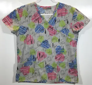 Sketch Hearts Scrub Top donna taglia XS extra-small di Metro Scrubs schizzi amore - Foto 1 di 6