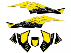 All Years DS 450 BINARY Yellow Senge Graphics Kit Compatible with Can-Am - Foto 1 di 7