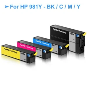 Cartuccia di inchiostro HP 981Y per HP PageWide Color 586dn 556xh 586z 586f 556 586 - Foto 1 di 8