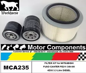 MITSUBISHI FUSO CANTER FE211 March 1984 > 1986 FILTER SERVICE KIT Air Oil Fuel - Picture 1 of 2