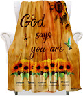 Christian Gift for Women Religious Gift Throw Blanket Healing Thoughts Soft Pray