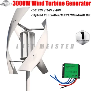 3000W Wind Turbine Generator Kit DC 12V 24V 48V MPPT Hybrid Controller System - Picture 1 of 23