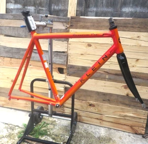 KLEIN QUANTUM PRO FRAMESET 58cm Carbon Fork Sedona Orange Beautiful 2 Tone 2000 - Picture 1 of 10