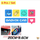6 Stickers Baby In Car Safety Decal Vinyl Auto Car Truck SUV JDM Window Bumper