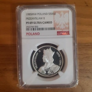1985 Poland 500zl Przemyslaw II NGC 69 - Picture 1 of 2