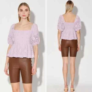 NWT Walter Baker Novalee Top Lavender Eyelet - Picture 1 of 7