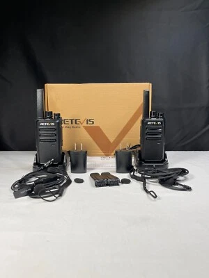 Retevis RT68 Black Analog Two Way Radio With User Manual Pack Of 2 - Image 1 of 4
