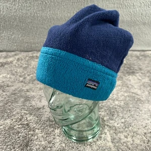 Vintage Patagonia Beanie Hat Mens Medium Blue Synchilla Fleece Toque 90s US Made - Picture 1 of 6