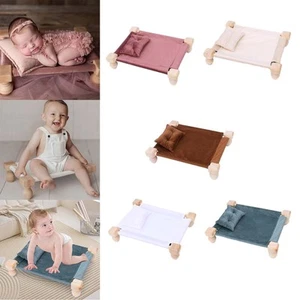 Newborn Photography Props Wooden Bed Vintage for Photography Accessory Posing - Picture 1 of 30