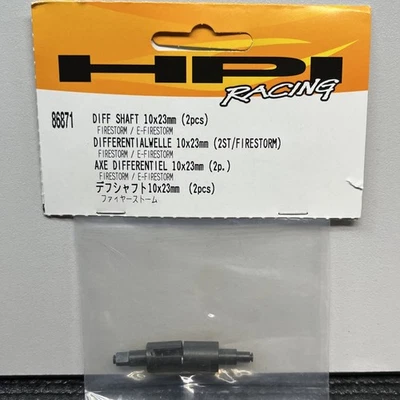 HPI Racing 86871 Diff Shaft 10X23MM 2PC Firestorm E-Firestorm - Image 1 of 4
