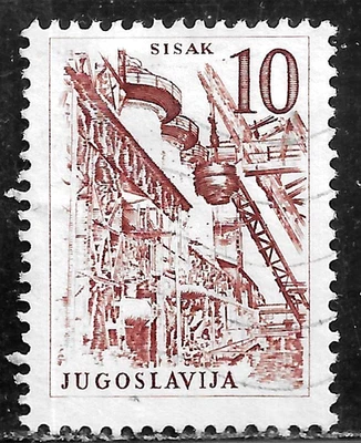HICK GIRL - SELLO USADO YUGOSLAVIA SC#627 1961 SISKA STEEL WORKS L322 Foto 1 de 2