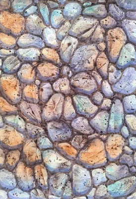 Arte Original Pintura Paisaje PIEDRAS DE MAR SOL Obra de Arte Paisaje Marino Moderno Regalo A4 Foto 1 de 4