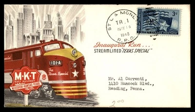 Mayfairstamps US 1948 St L and Monett RPO Texas Special Cover aau_66225 - Image 1 of 2