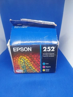 Genuine EPSON 252 Ink Standard Capacity - Cyan/Magenta/Yellow Combo Exp 06/2026 - Image 1 of 4