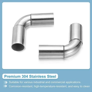 1 1/4" (32mm) ID 90 Degree Elbow Fitting, Stainless Steel Pipe Connector New - - Imagen 1 de 5