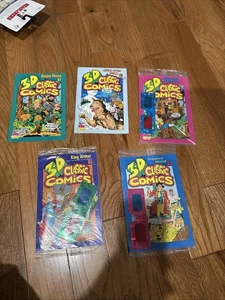 Wendy's 1994 / 3-D Classic Comics with 3-D Glasses - Complete Set of 5 - Picture 1 of 7